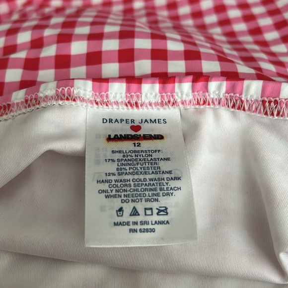 Draper James Pink and White Gingham Bikini Bottom - Picture 3 of 3